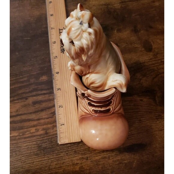 Vintage Dog in Boot Figurine Made in Japan Puppy Shoe - Picture 6 of 9